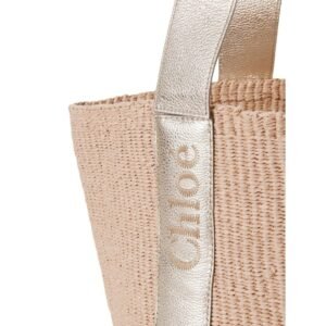 CHLOE LARGE WOODY BASKET LIGHT GOLD