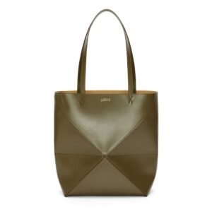 LOEWE PUZZLE FOLD TOTE BAG IN SHINY CALFSKIN