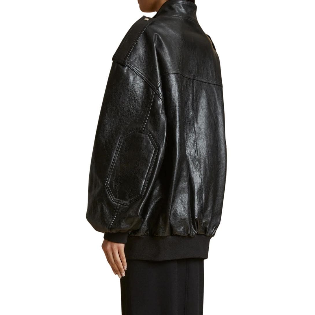 KHAITE THE FARRIS JACKET IN BLACK LEATHER - Image 3