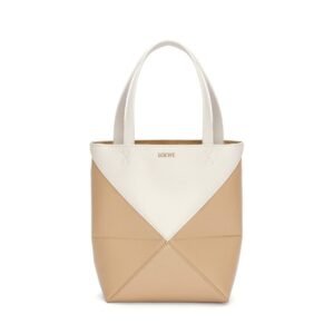 LOEWE PUZZLE FOLD TOTE MINI BAG IN SHINY CALFSKIN