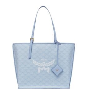 MCM MEDIUM HIMMEL SHOPPER IN LAURETOS BLUE