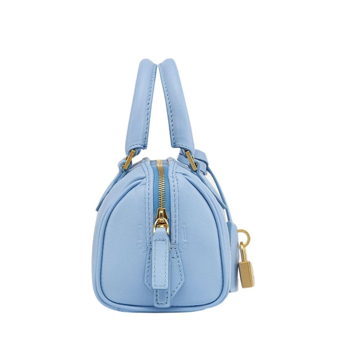 MCM SMALL ELLA BOSTON BAG IN MAXI MONOGRAM LEATHER BLUE - Image 2