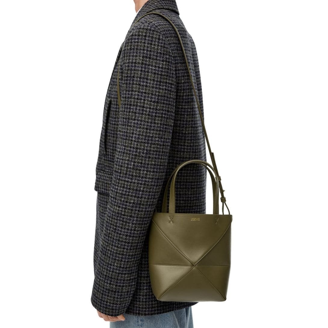 LOEWE PUZZLE FOLD TOTE MINI BAG IN SHINY CALFSKIN - Image 11
