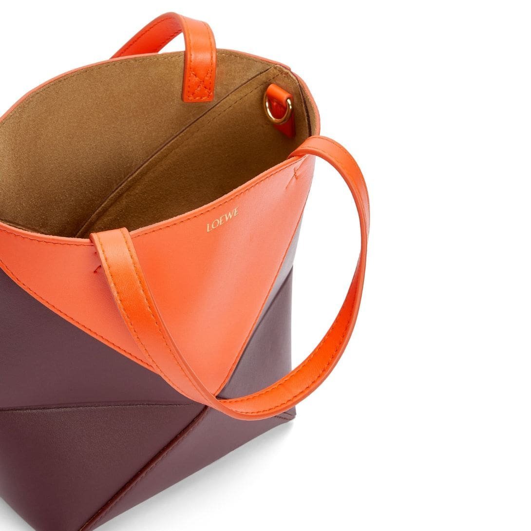 LOEWE PUZZLE FOLD TOTE MINI BAG IN SHINY CALFSKIN - Image 5