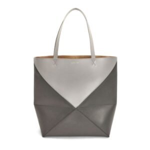 LOEWE PUZZLE FOLD TOTE XL BAG IN SHINY CALFSKIN