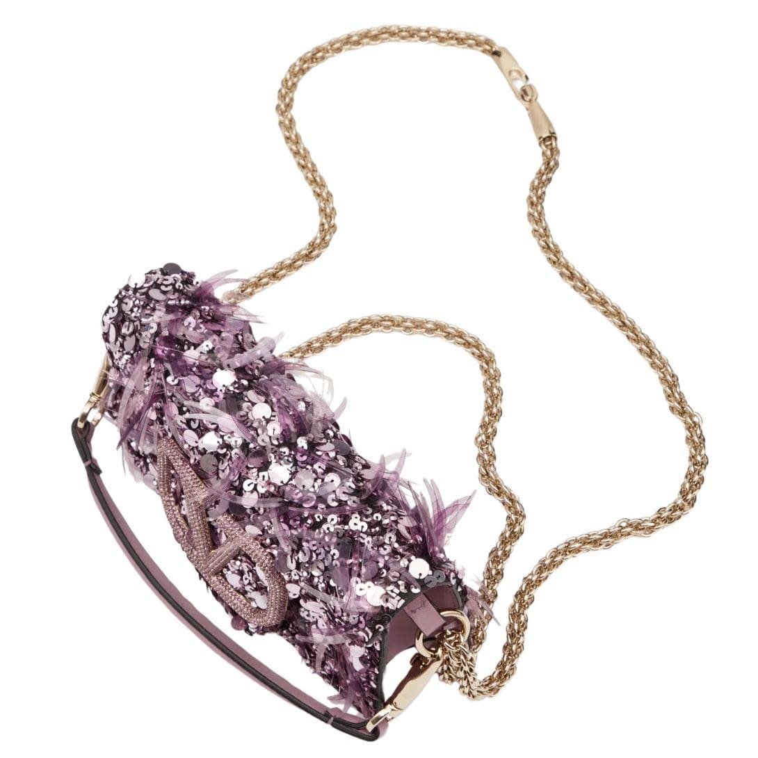 VALENTINO GARAVANI SMALL LOCÒ SHOULDER BAG WITH 3D EMBROIDERY - Image 5
