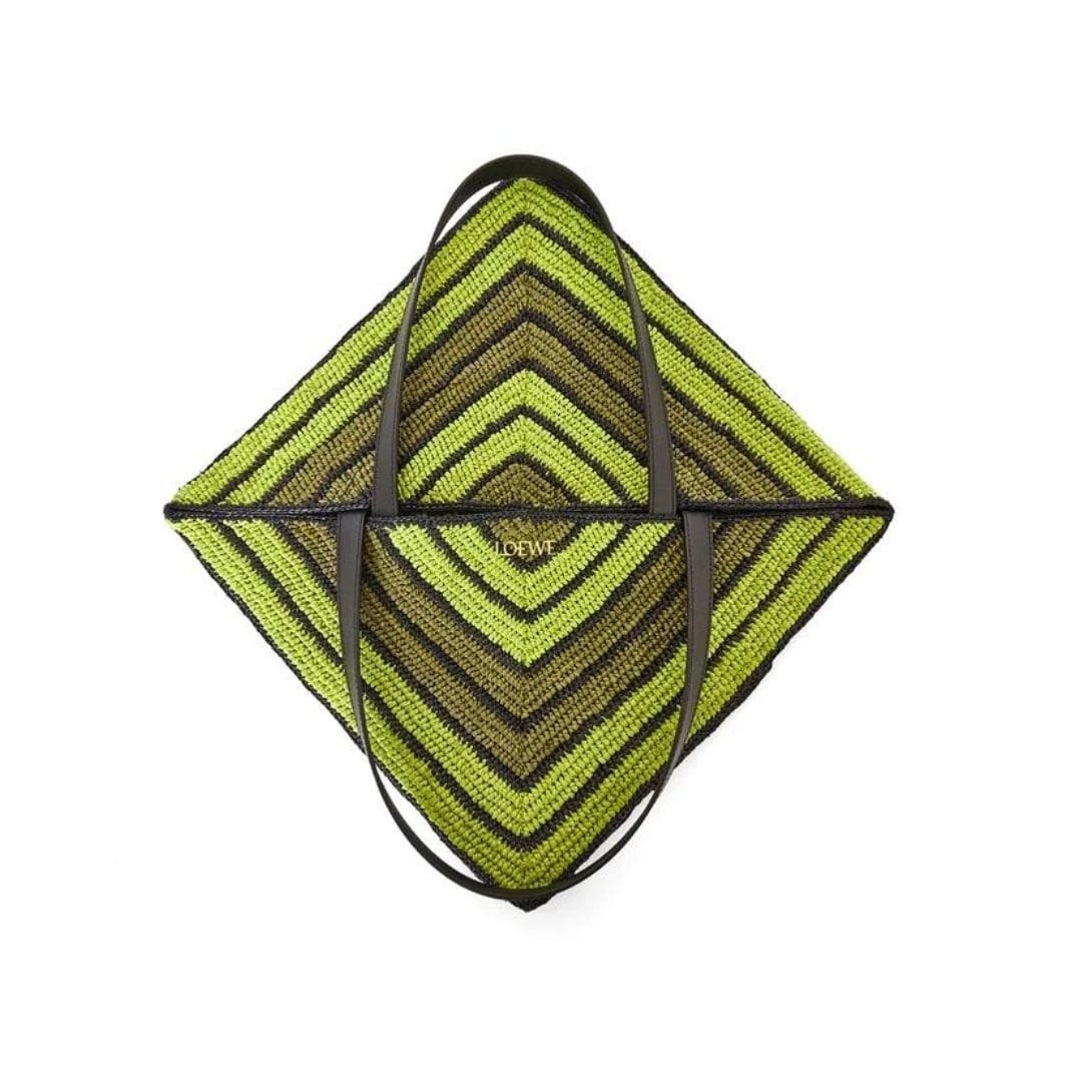 LOEWE PUZZLE FOLD TOTE XL BAG IN RAFFIA - Image 6