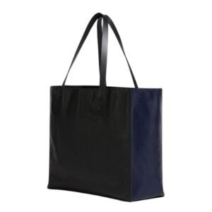 MARNI MUSEO SOFT BAG IN BLUE AND BLACK LEATHER