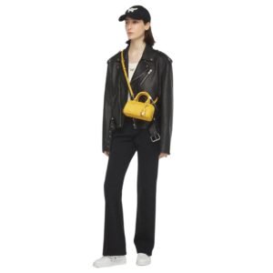 MCM Small Ella Boston Bag in Maxi Monogram Leather Yellow|Old Gold