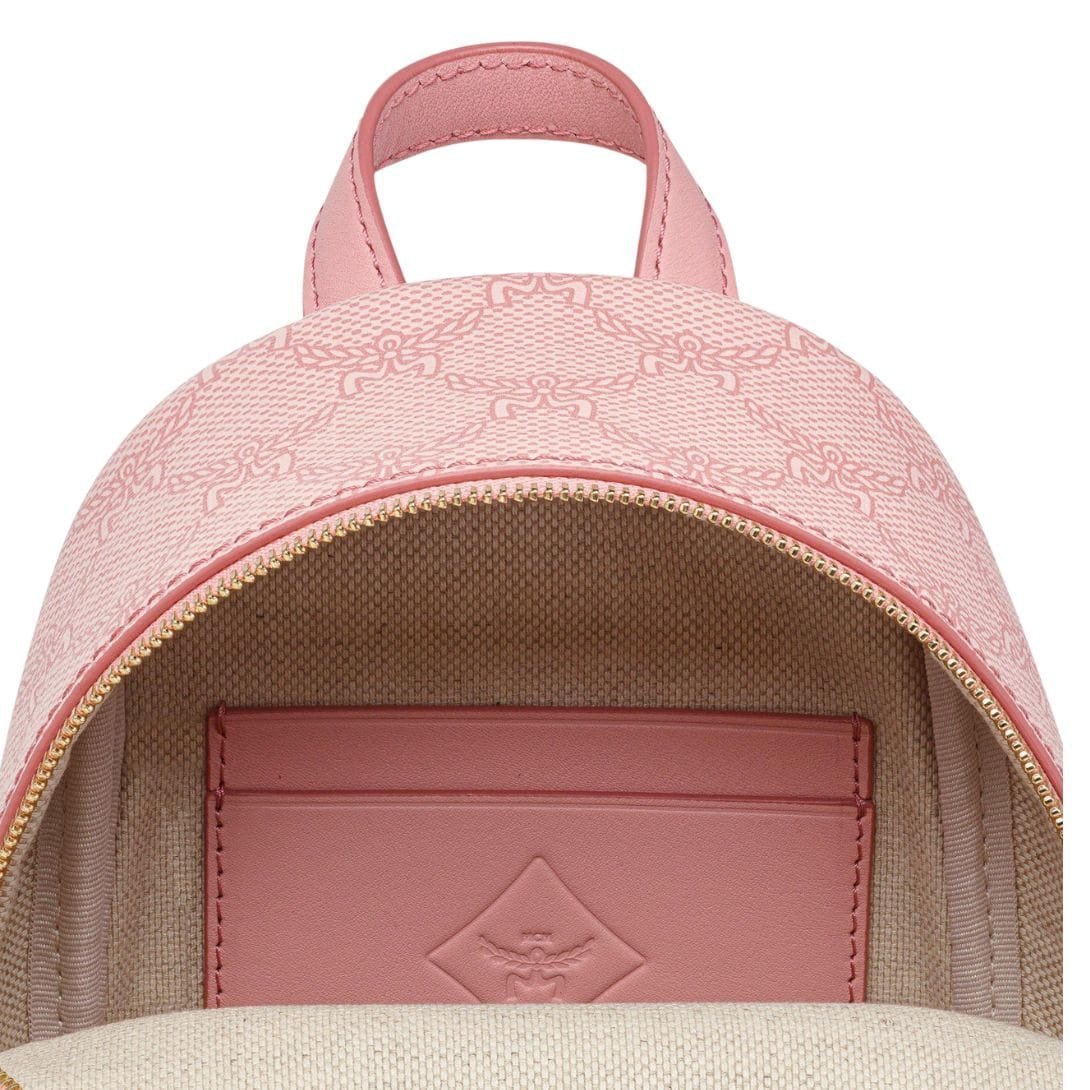 MCM MINI STARK BEBE BOO BACKPACK IN LAURETOS PINK - Image 3