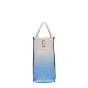 MCM LARGE MÜNCHEN TOTE IN GRADATION MONOGRAM LEATHER BLUE