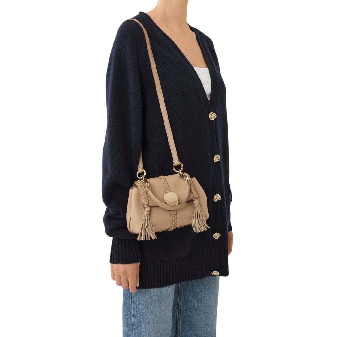 CHLOE PENELOPE MINI SOFT SHOULDER BAG ARGIL BROWN - Image 6