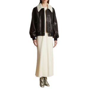 KHAITE THE SHELLAR JACKET IN BLACK LEATHER