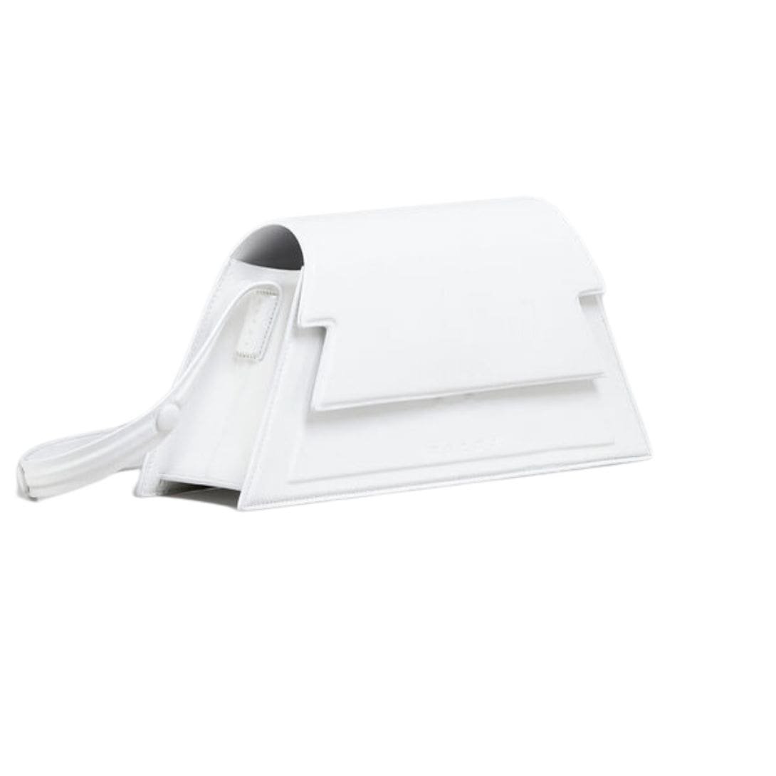 MARNI MEDIUM TRUNKOISE BAG IN SMOOTH WHITE LEATHER - Image 4