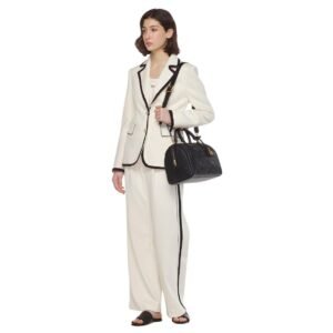 MCM MEDIUM ELLA BOSTON BAG IN MAXI MONOGRAM LEATHER BLACK