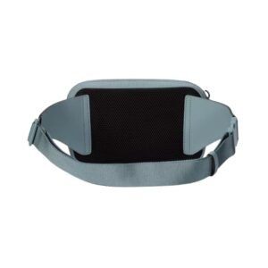 GUCCI GG RUBBER EFFECT BELT BAG IN LIGHT BLUE