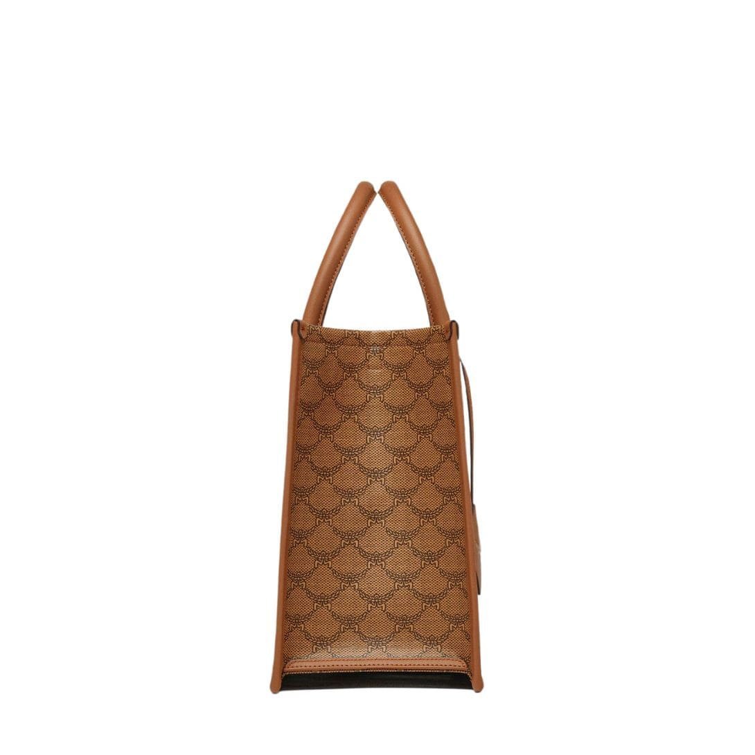 MCM MEDIUM HIMMEL TOTE IN LAURETOS COGNAC - Image 3