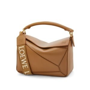 LOEWE SMALL PUZZLE BAG IN SATIN CALFSKIN