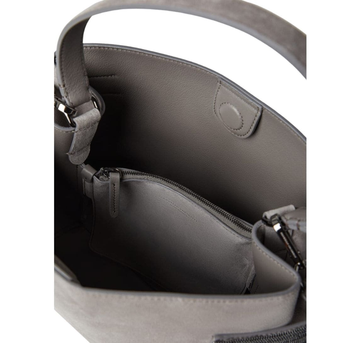 BRUNELLO CUCINELLI SUEDE BAG WITH PRECIOUS BANDS - Image 4