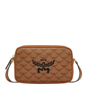 MCM SMALL HIMMEL CROSSBODY IN LAURETOS COGNAC