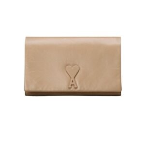 AMI VOULEZ VOUS WALLET STRAP IN LIGHT BEIGE