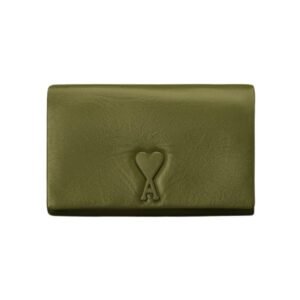 AMI VOULEZ VOUS WALLET STRAP IN OLIVE