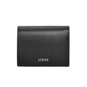 LOEWE TRIFOLD WALLET WITH ZIP IN SHINY CALFSKIN