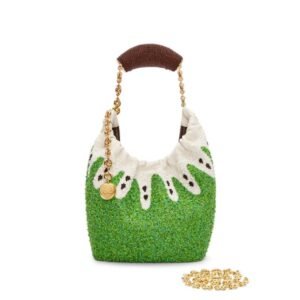 LOEWE MINI SQUEEZE BAG IN LEATHER WITH BEADS