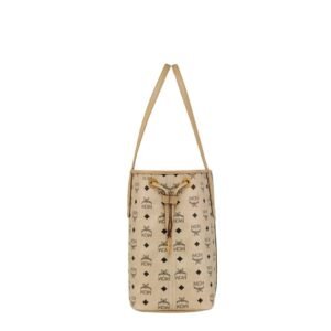 MCM MEDIUM REVERSIBLE LIZ SHOPPER IN VISETOS BEIGE