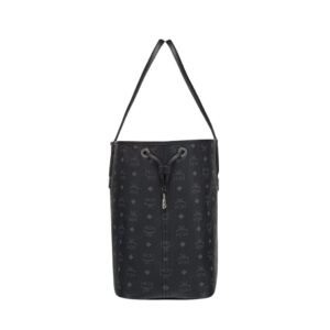 MCM LARGE REVERSIBLE LIZ SHOPPER IN VISETOS BLACK