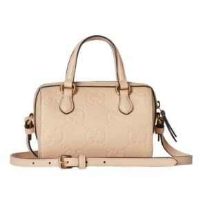 GUCCI GG SUPER MINI TOP HANDLE BAG IN LIGHT BEIGE