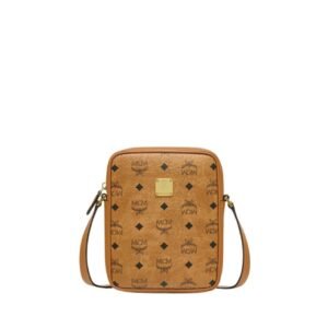 MCM MINI KLASSIK CROSSBODY IN VISETOS COGNAC