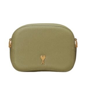 AMI PARIS PARIS CAMERA BAG IN OLIVE