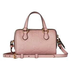 GUCCI GG SUPER MINI TOP HANDLE BAG IN ROSE BEIGE