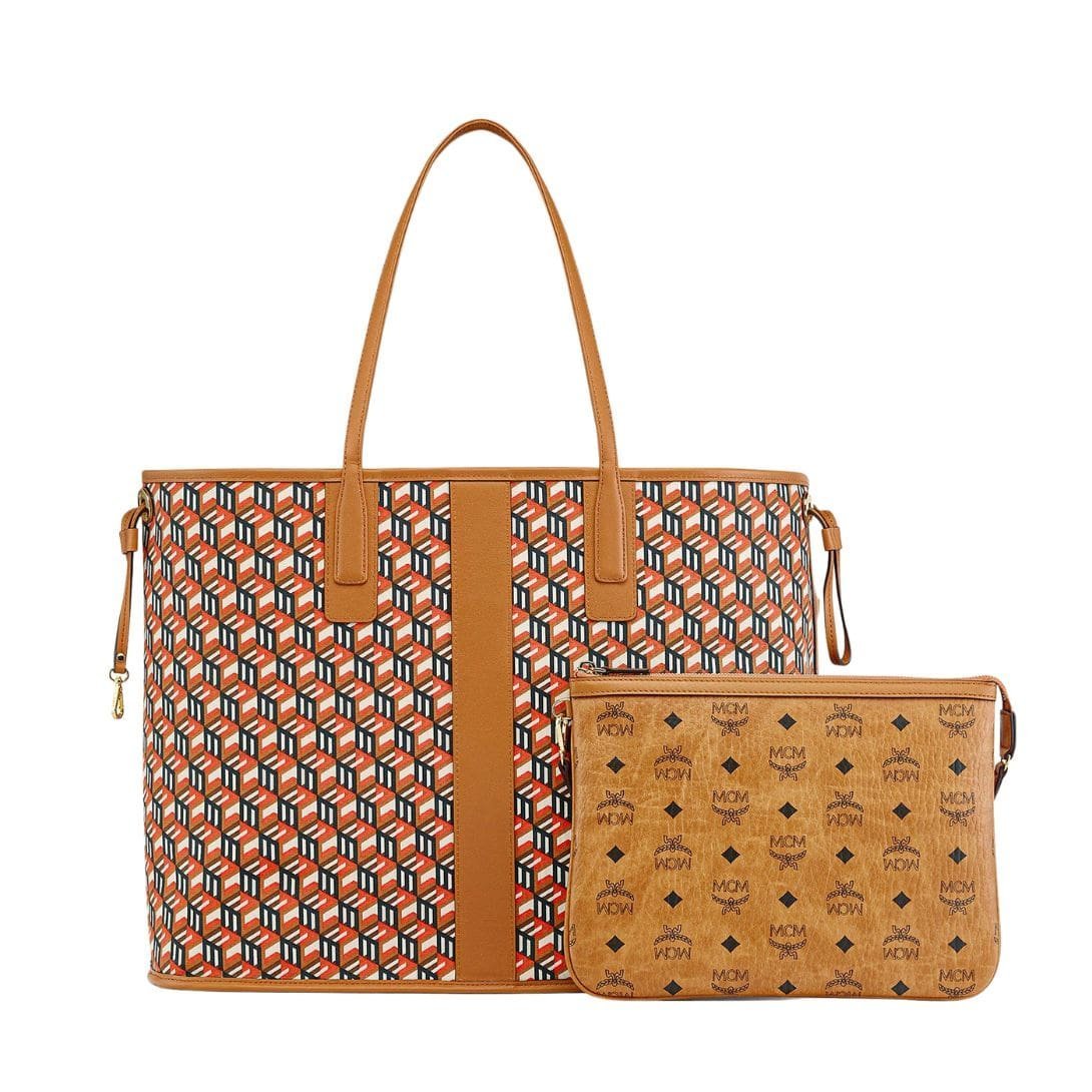 MCM LARGE REVERSIBLE LIZ SHOPPER IN VISETOS COGNAC - Image 4