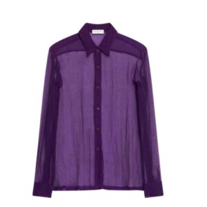 DRIES VAN NOTEN FITTED SILK SHIRT