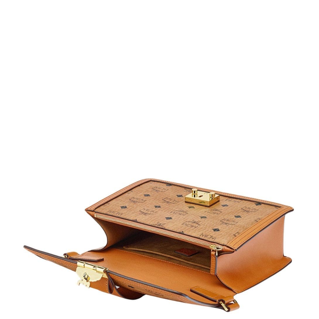 MCM MEDIUM TRACY SHOULDER BAG IN VISETOS COGNAC - Image 3