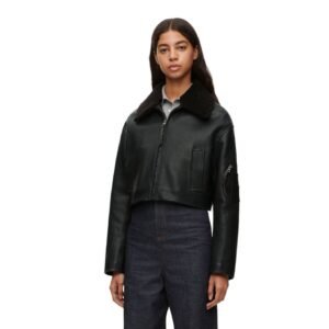 LOEWE CROPPED JACKET IN LAMB NAPPA
