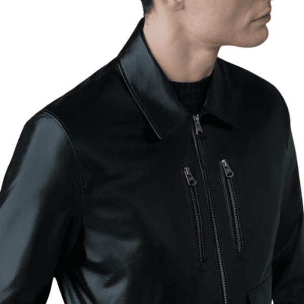 MACKAGE CHANCE SPREAD COLLAR LEATHER JACKET - Image 7