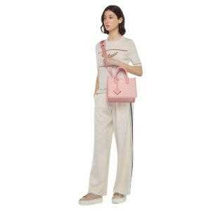 MCM SMALL HIMMEL TOTE IN LAURETOS PINK