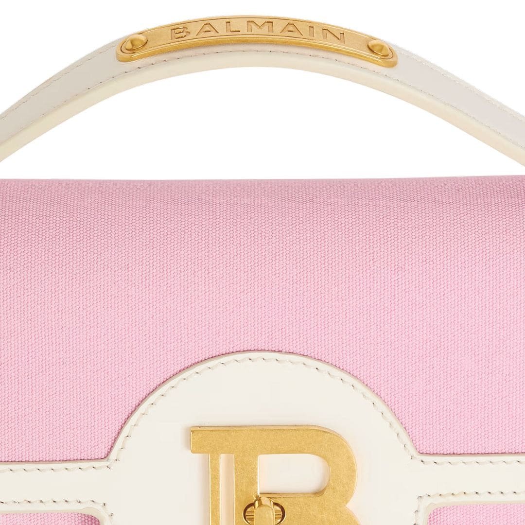 BALMAIN BUZZ SHOULDER 24 CANVAS AND LEATHER BAG - Image 5