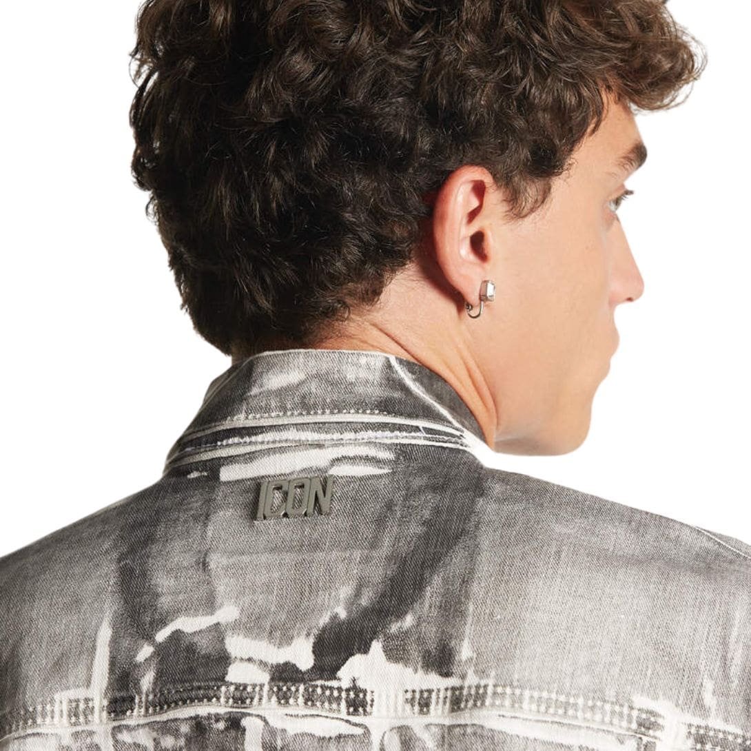 DSQUARED2 ICON WHITE COAL WASH DAN JEANS JACKET - Image 6