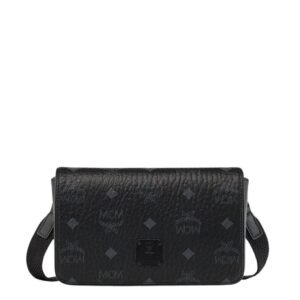 MCM MINI AREN CAMERA BAG IN VISETOS BLACK