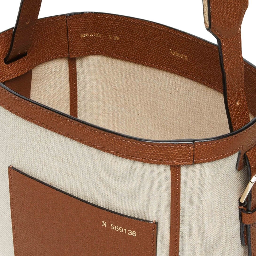 VALEXTRA SOFT CANVAS BUCKET MINI BAG - Image 3