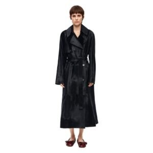 LOEWE TRENCH COAT IN HAIRY CALFSKIN