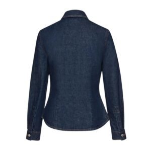 MAGDA BUTRYM CLASSIC DENIM BUTTON DOWN SHIRT IN NAVY