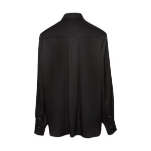 MAGDA BUTRYM CLASSIC SILK SHIRT IN BLACK