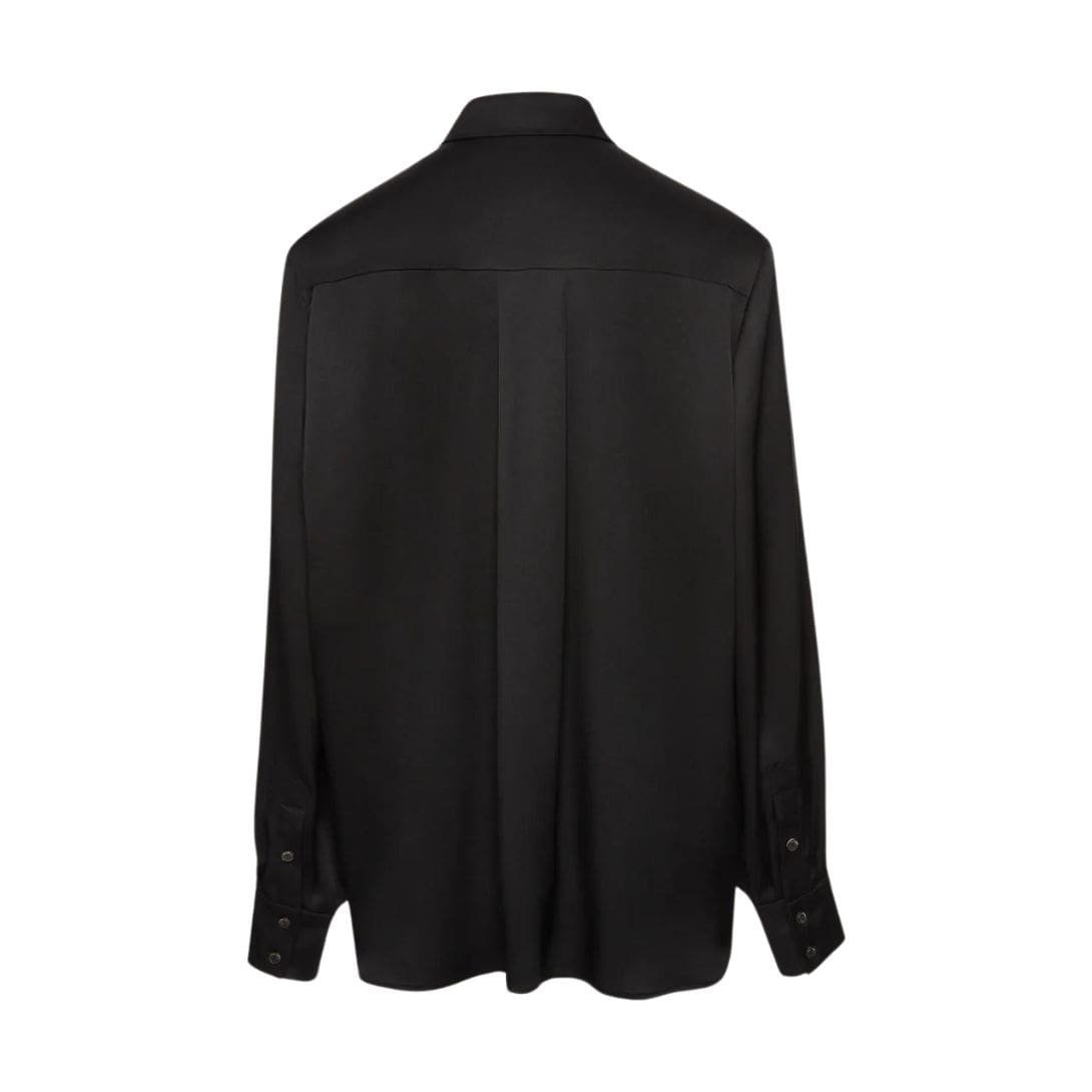 MAGDA BUTRYM CLASSIC SILK SHIRT IN BLACK - Image 2