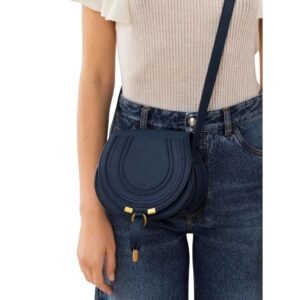 CHLOE MARCIE SMALL SADDLE BAG NAVY