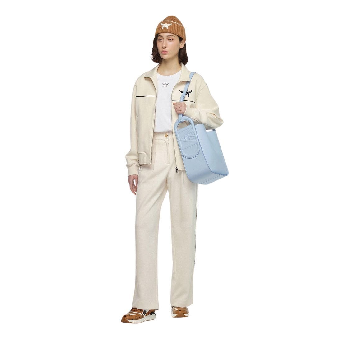 MCM LARGE MODE TRAVIA TOTE IN SPANISH NAPPA LEATHER BLUE - Image 3